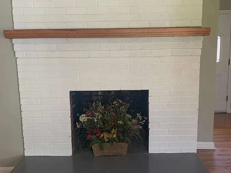 Fireplace in living room. Decorative purposes only. Not functional.