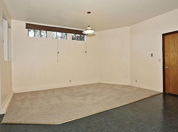 Living room and dining space