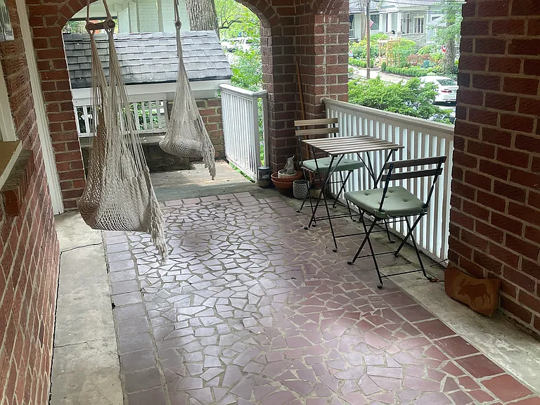 Private porch.