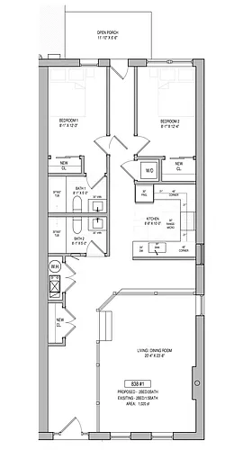 Floor plan 2 Bedroom - 2 Bathroom