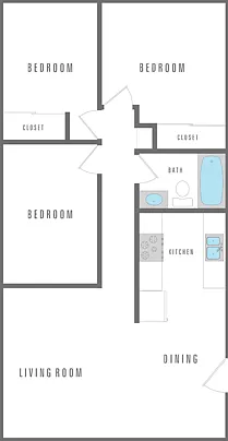 3 Bedroom 1 Bath 3 Bedroom 1 Bath