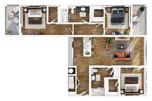 Floor plan Travertine-3X