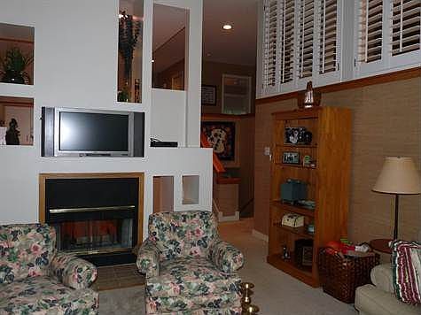 living room with fireplace