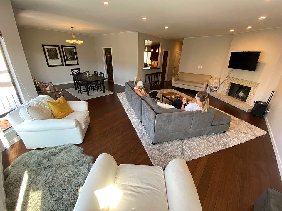 Living room and dining area