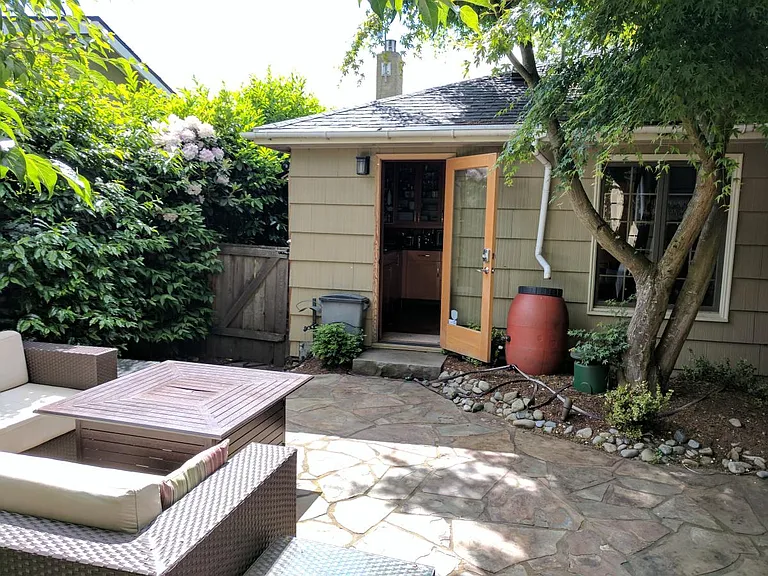 Back Yard, with lead in to kitchen