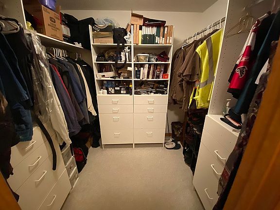 His walk-in closet