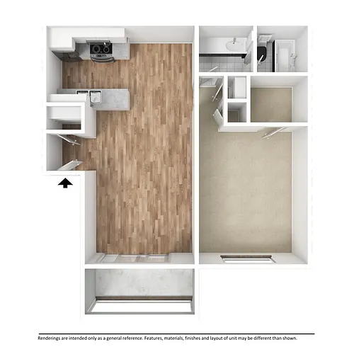 Floor plan 1X1R