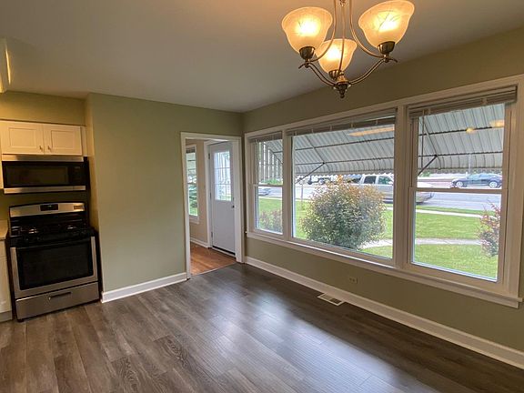 kitchen view with table area