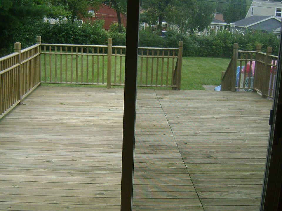 View of deck from sliding glass door