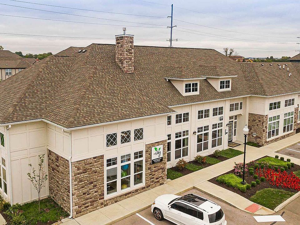 Bird's-eye view of our clubhouse and community hub _ a central spot for connection, fitness, and fun.