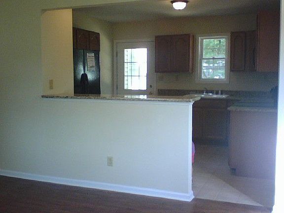 From Front door, kitchen is open to the living room