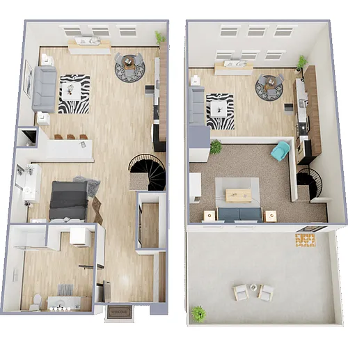 Floor plan Studio 0B-Mezz 2