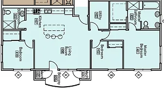 Floor plan 3 Bedroom 2 Bath