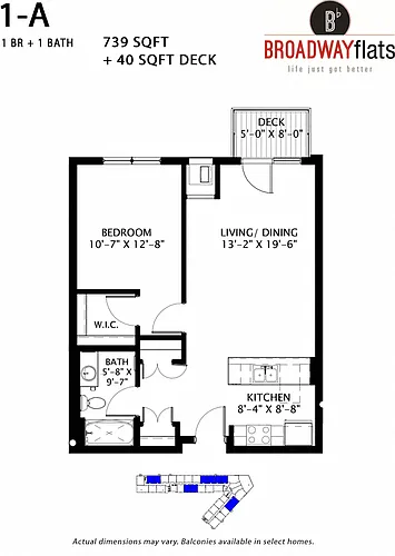 Floor plan One Bedroom A