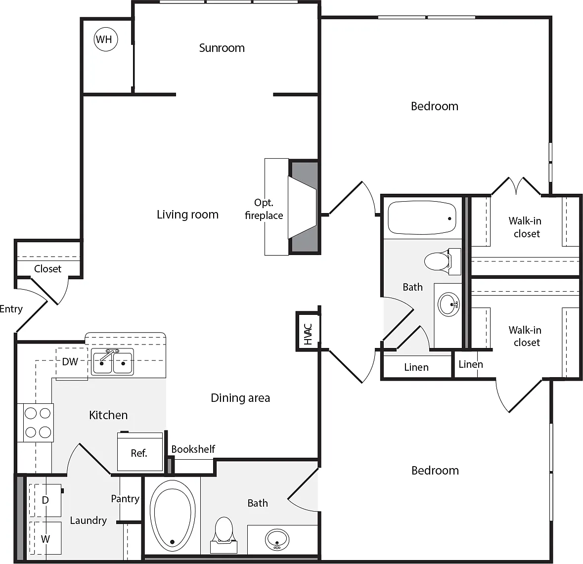Floor plan 2 Bedrooms F