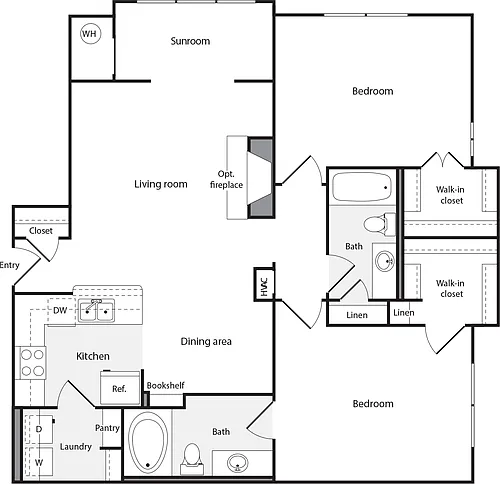 Floor plan 2 Bedrooms F
