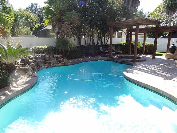 pool with water fall