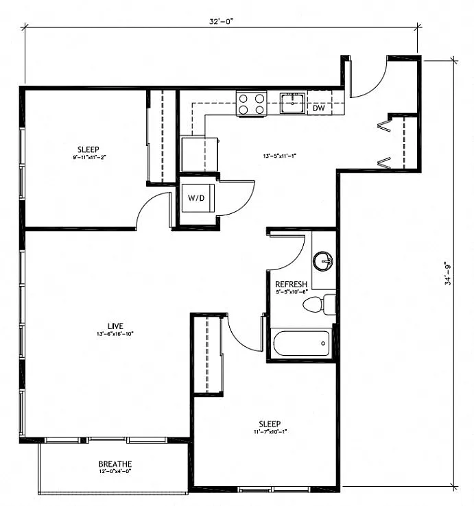 Floor plan 2X1 - D2