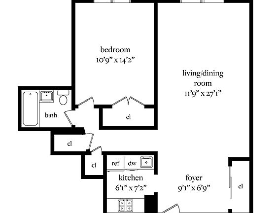 2nd image of 185 W Houston St APT 2A