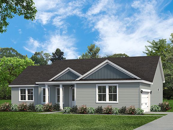 Berkeley Lowcountry Elevation - Garage Front