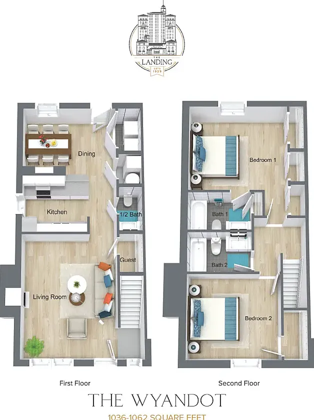2 bed, 2.5 bath, 1036 sqft, $1,399 — Photo 1