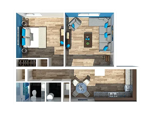 Floor plan 1 Bedroom Edmondson