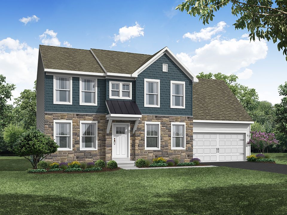 Front elevation of the Ambrook model from Garman Builders