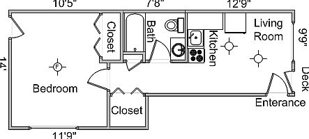 Main Floorplan For 6210 Mineral Point Rd. #4