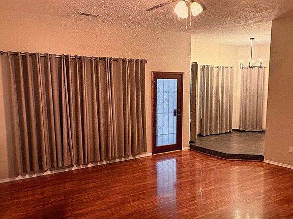 Living room and dining area