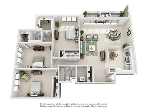 Floor plan 3 Bedroom, 2 Bath 1725 SF 32a