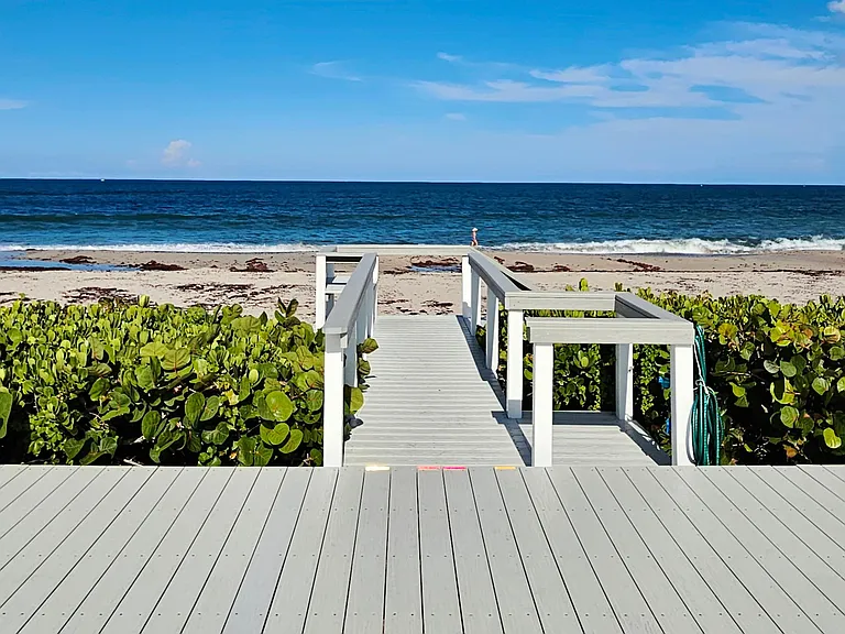 Private beach deck
