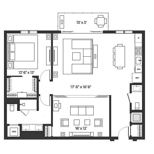 Floor plan Urban Lofts 1225