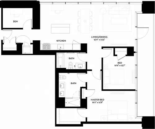Floor plan 2S-D