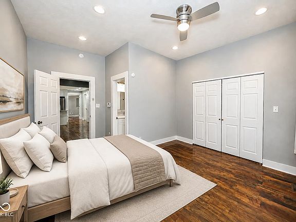 Master bedroom with closet