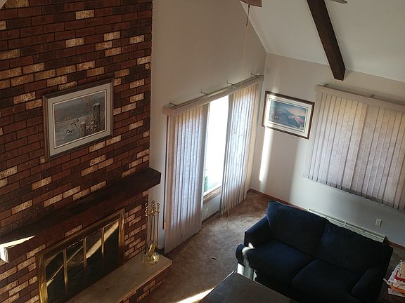 Open ceiling living room