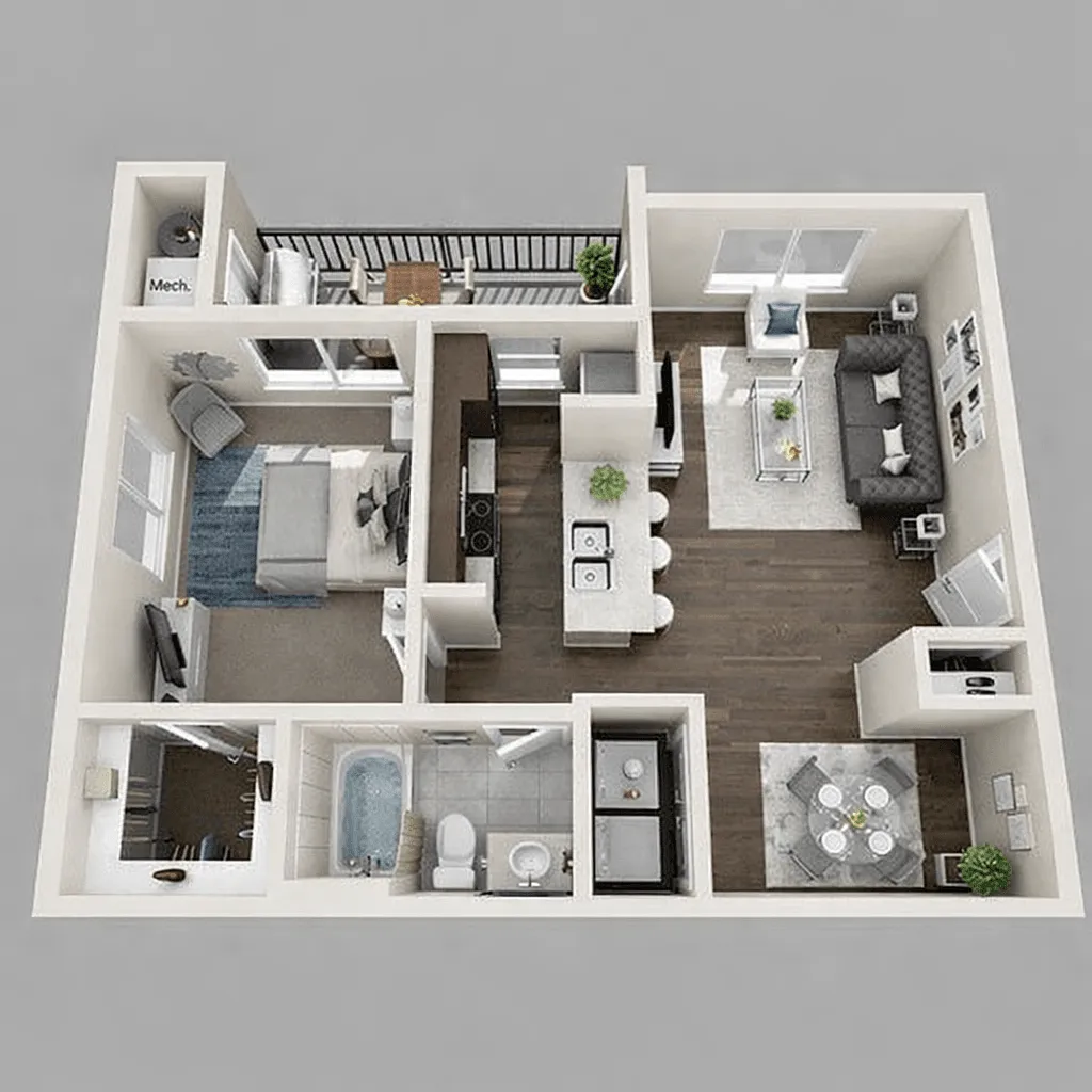 Floor plan One Bedroom