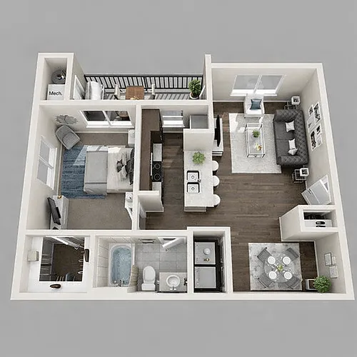 Floor plan One Bedroom