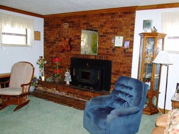 Downstairs fireplace