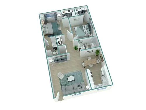 Floor plan 2X2A