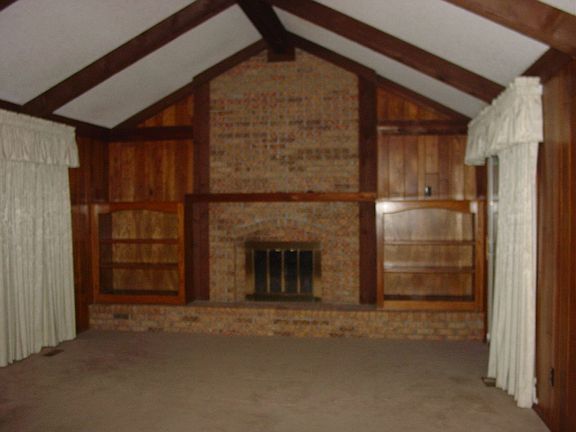 Living room with fireplace