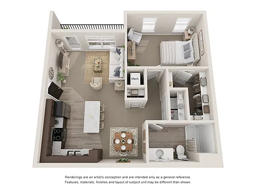 Floor plan One Bedroom One Bath