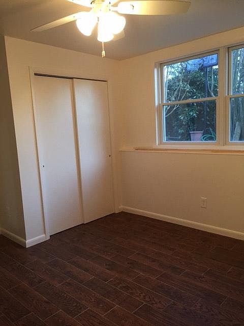 Bedroom with two windows