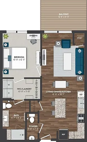 B7 | 1x1 | 758 sq ft B7 | 1x1 | 758 sq ft
