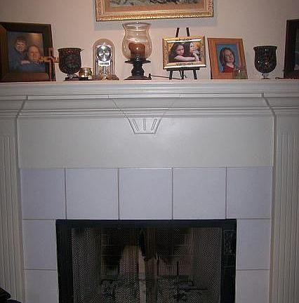 fire place in large living room