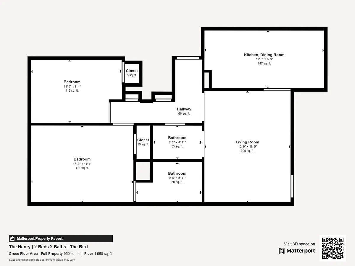 Floor plan 2 Beds 2 Baths A