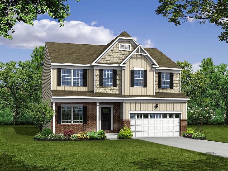 Elevation E Birmingham E Carolina Partial Brick Front and Full Porch