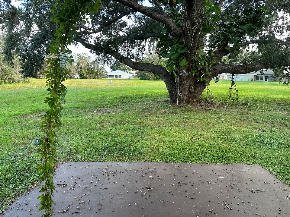 Patio area outside of sliding glass doors