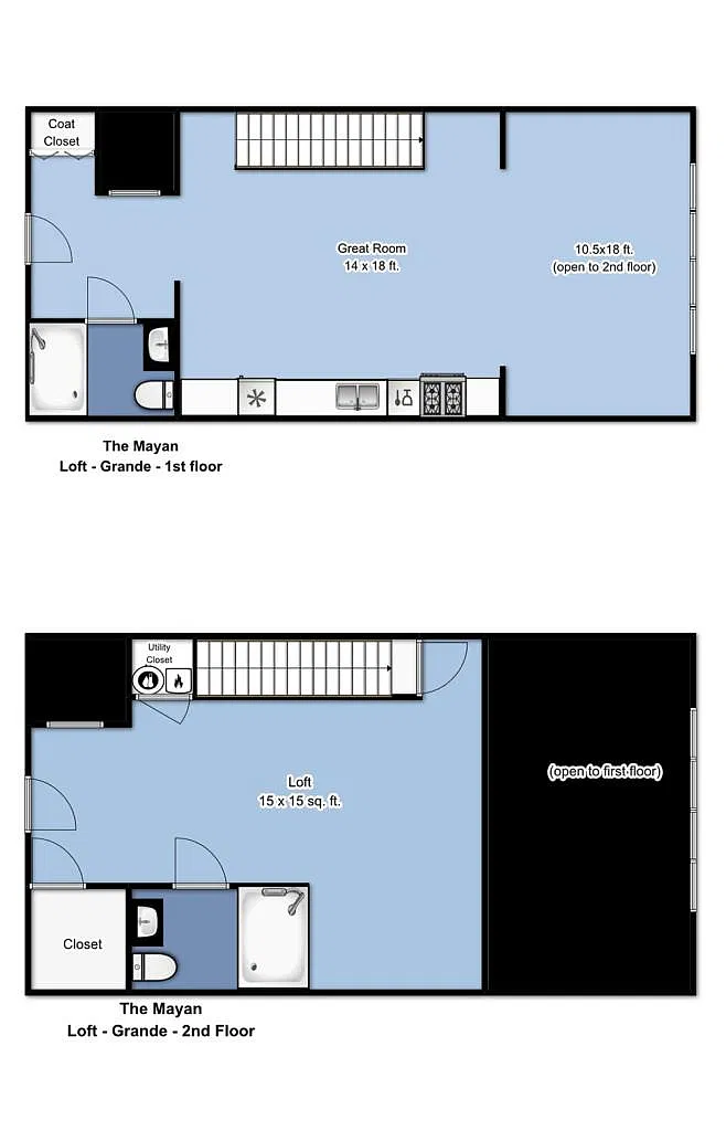 Floor plan The Mayan - Grande (Loft)