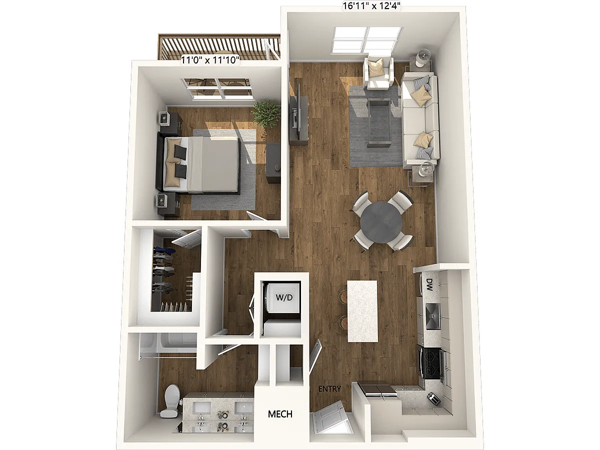 Floor plan A6-795sf-FinishIV