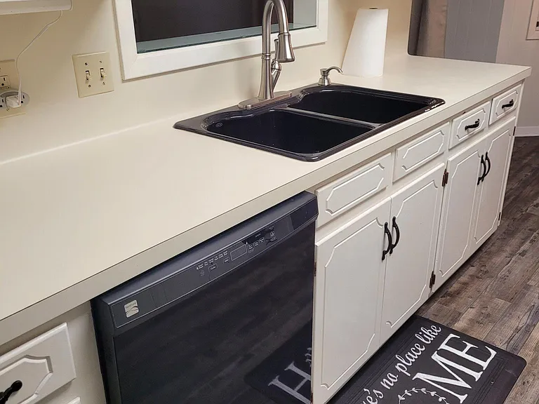 dishwasher and sink